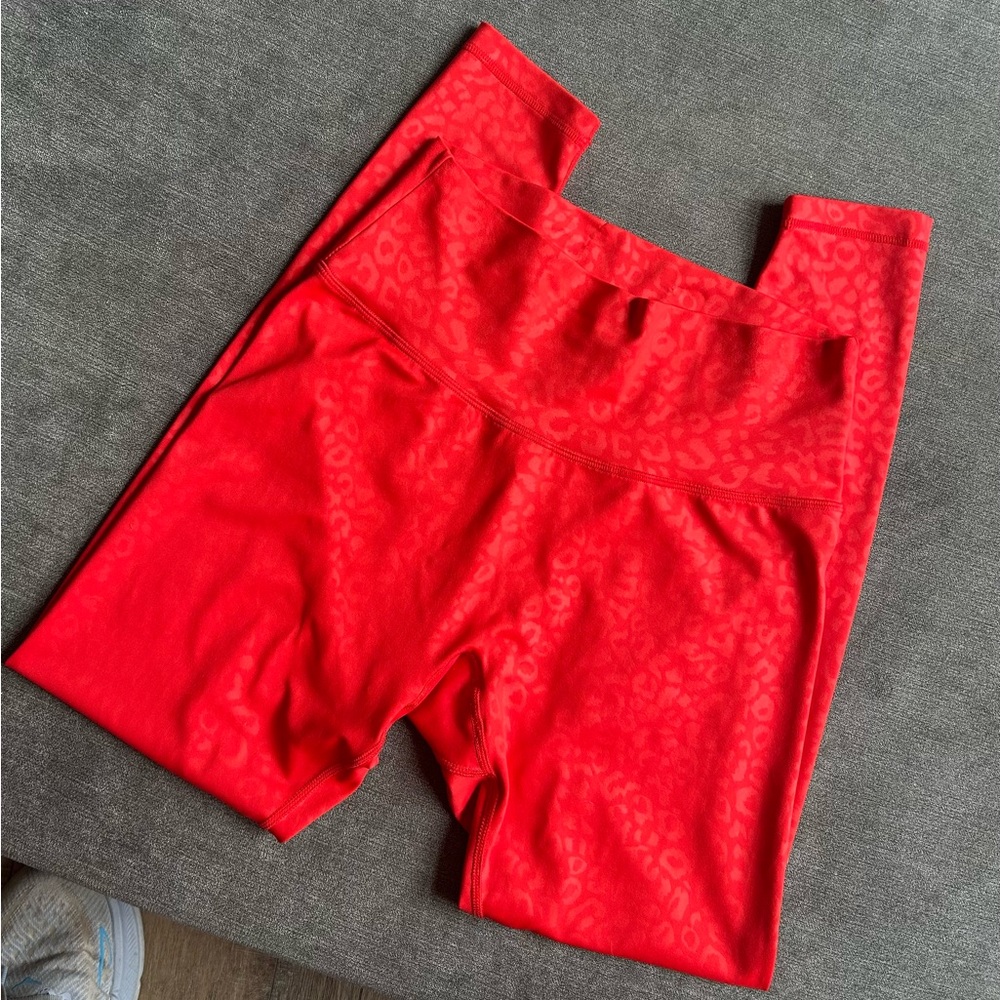 Red Leopard Print Leggings